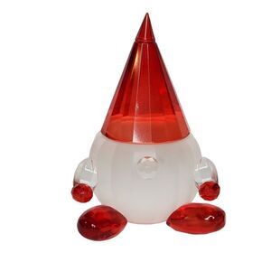 Crystal Gnome Christmas Valentine Love July Birthstone Paperweight Red